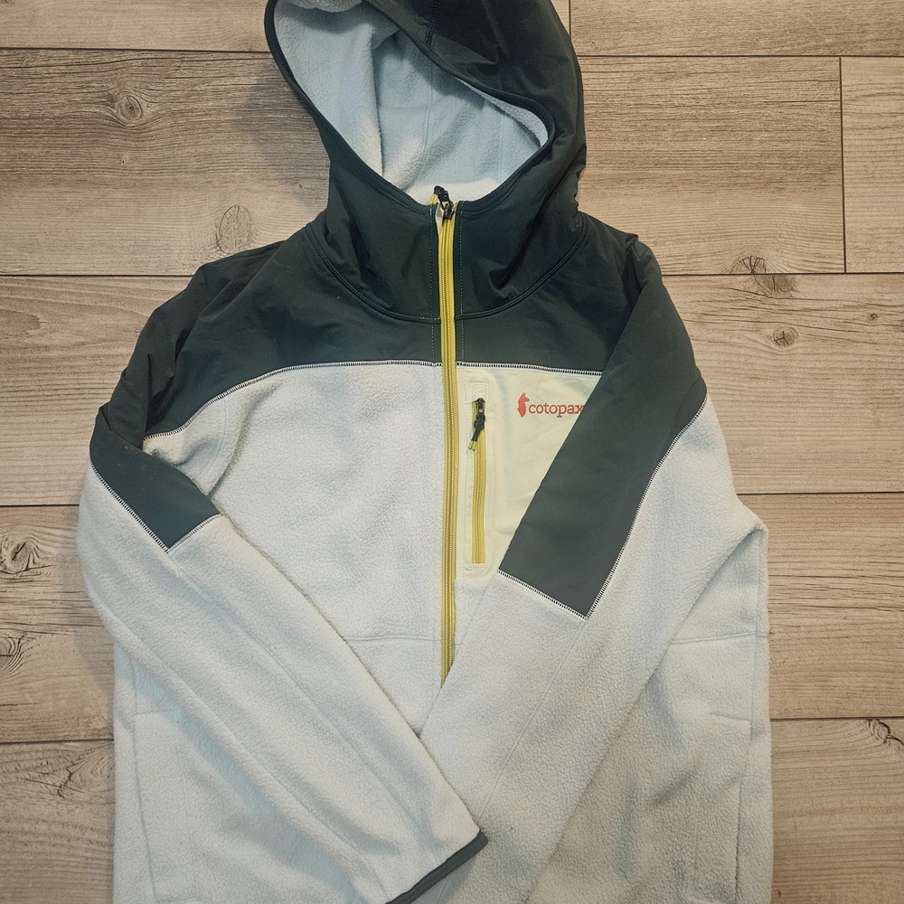 Cotopaxi Green and Ice Blue Fleece Women's Full Zip Jacket XL